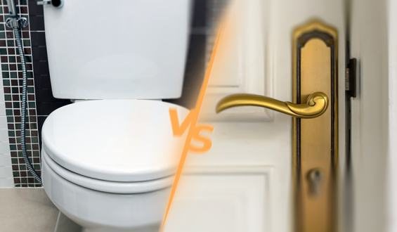Maçaneta x Vaso Sanitário: Qual é mais sujo?
